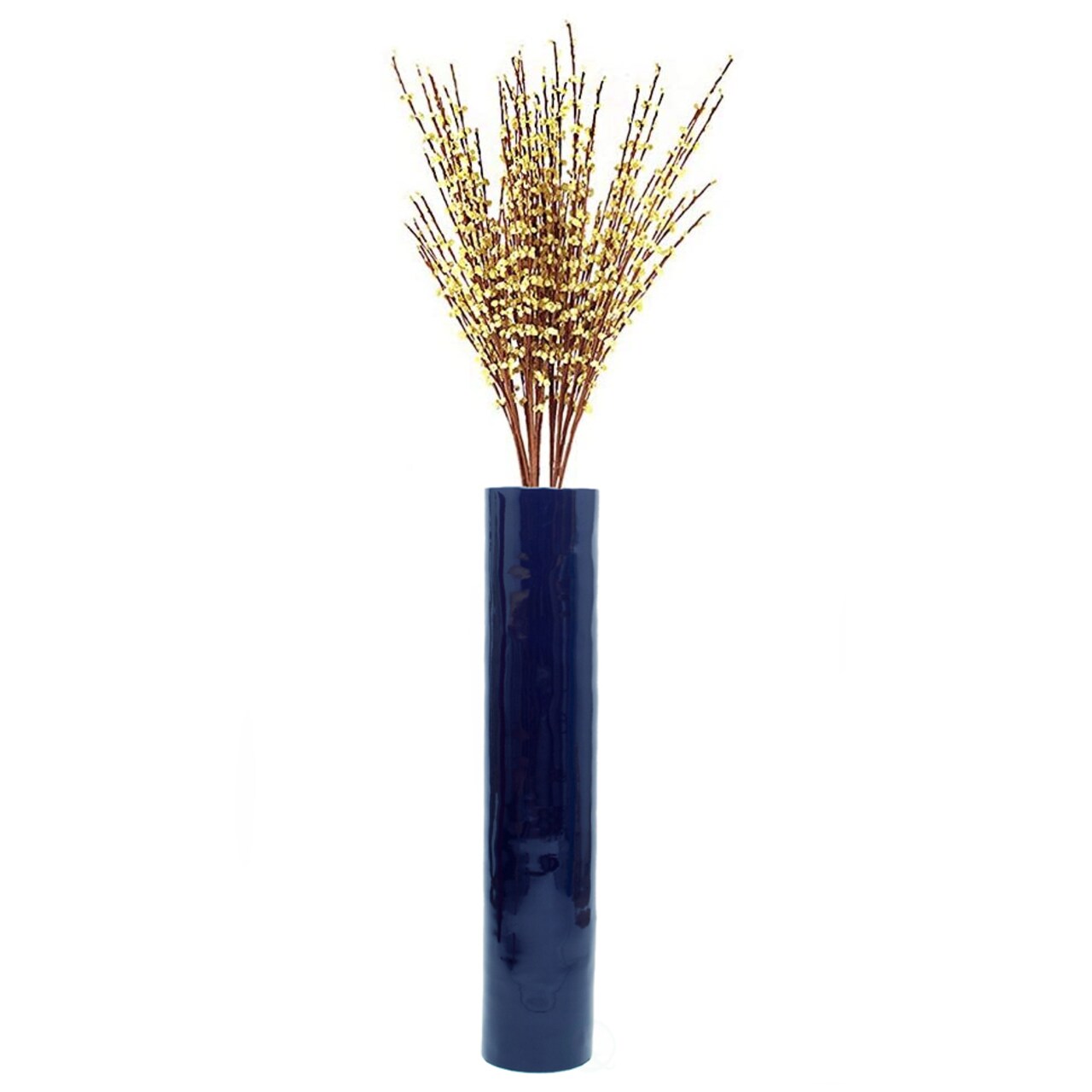 30-Inch-Tall Decorative Contemporary Bamboo Display Floor Vase - Cylinder Shape - Stylish Home Decor Accent - Modern Tall Vase in 3 Color Options for Living Room, Entryway, or Dining Room Decor